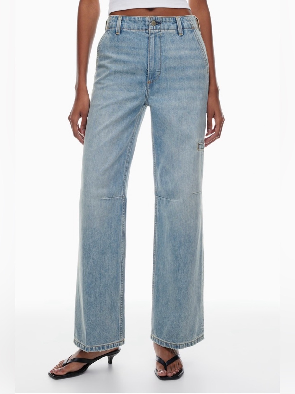 Denim Forum ARITZIA Lou Hi-rise Jeans wide leg cargo utility carpenter capsule